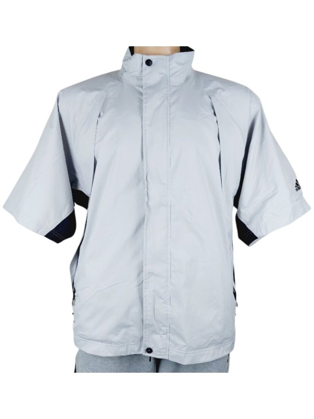 Adidas Men's Light Gray Black Climashell Storm Golf Basic Jacket Size L